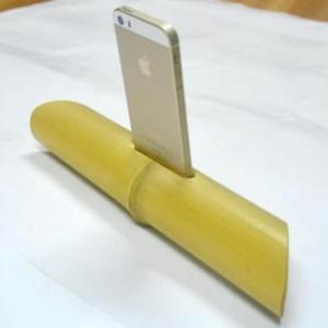 Bamboo cylindrical loudspeaker, natureal speakers for iPhone bamboo docking station