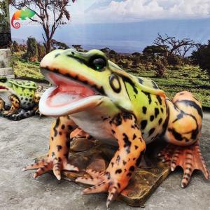 China Landscape Decoration Realistic Animatronic Animals Life Size Frog Water Resisting supplier