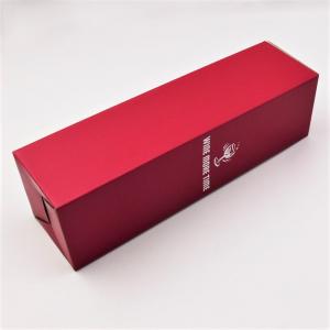 Eco Friendly Wine Bottle Gift Box Foldable Red Luxury Paper Board