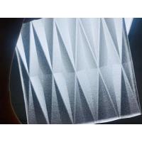 China Carved Tecture 10mm Extra Clear Glass Tempered Acid Etched Glass Narrow V-Grooves on sale