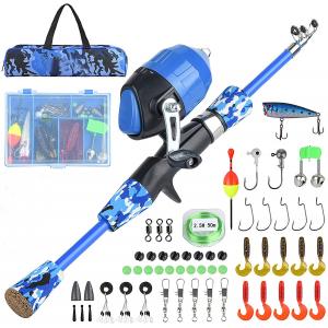 Kids Fishing Rod And Reel Combo Fishing Lure Line Bag Included