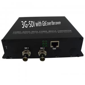 3G/HD-SDI with Gigabit ethernet over fiber converter,GbE with SDI with fiber transceiver