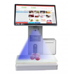 China Manufactured AI Touch Screen PC Scale for Supermarket Weighing and Label Printing supplier