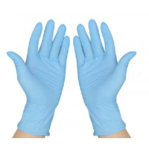 China Blue Surgical Hand Gloves , Disposable Hand Gloves Medical Grade Antibacterial supplier