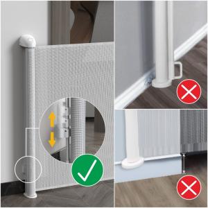 Easy Install Mesh Retractable Baby Gate Pet Safety Door Gate Baby Barrier