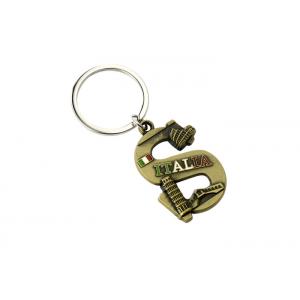 China Laser Engraving Letter Key Ring 4mm Thick Souvenir Keychain Metal Ring supplier