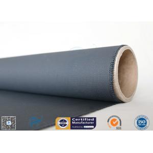 China 1m Wide 510g Black Silicone Coated Fiberglass Fabric Heat Insulation 50m Long supplier