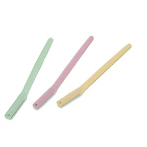 China Cuchillo de afeitar plegable de acero inoxidable al por mayor para cejas, tijeras para principiantes con cuchilla recortadora para recortar cejas supplier