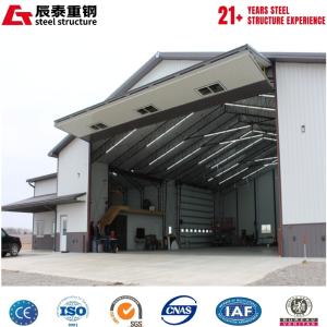 Large span space hot-rolled galvanized steel structure hangar building with Q355B quality