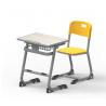 China Classroom Steel School Furniture Study Desk And Chair Customized Size / Color wholesale
