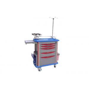 China Mobile Emergency Medical Trolleys / Medical Supply Cart 4 Inch Castors supplier