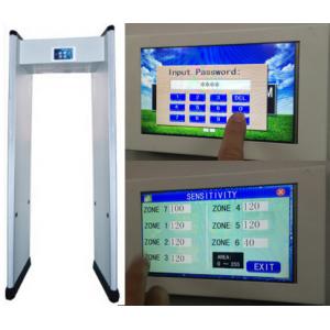 7" LCD Touch Screen Walk Through Metal Detector with Remote Control