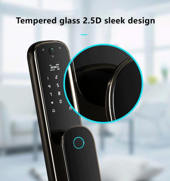 Aluminum Alloy Smart Camera Door Lock Face Recognition Door Camera Lock With Key