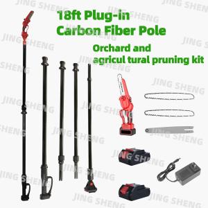 China Kit de taille de jardin agricole 18 pieds Plug-In en fibre de carbone tronçonneuse à chaîne 20Ah Durée plus longue pour les pommiers Les pêches supplier