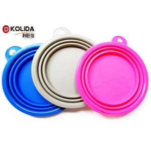 China Portable Travel Collapsible Puppy Feeding Bowl Rubber And Silicone Dog Bowl supplier