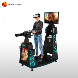 China Black Color VR Gatling Simulator Virtual Reality Gun Shooting Game supplier