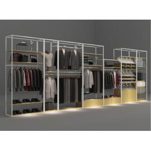 Shopping Mall Cloth Display Showcase / Clothes Storage Rack Metal Fireproof