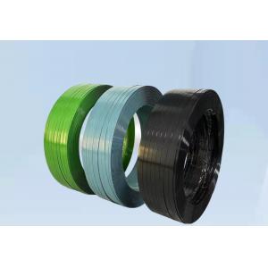 China Durable Green Color PET Band Strapping Heavy Duty Embossed Smooth For Packing supplier