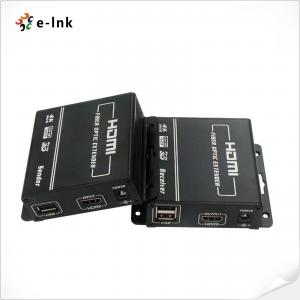 China FCC 4K KVM HDMI Over Fiber Optic Extender With Keyboard Mouse USB Port supplier