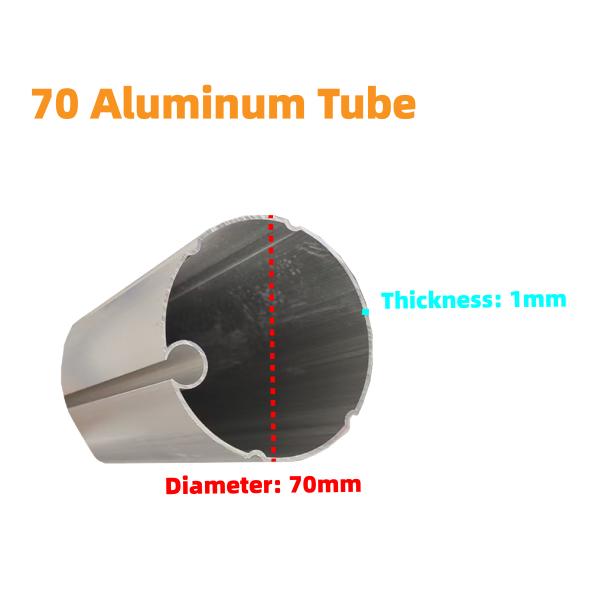 70 Aluminum Alloy Retractable Awning Tube Anodized Extruded Tubing Rustproof