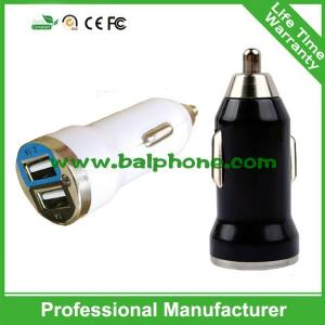Car charger adapter mini bullet dual USB 2-port for all USB chareable devices