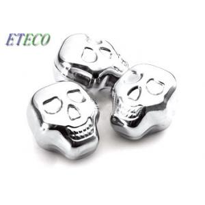 Halloween Party Stainless Steel Ice Cubes Fast Frozen Skull Head Design