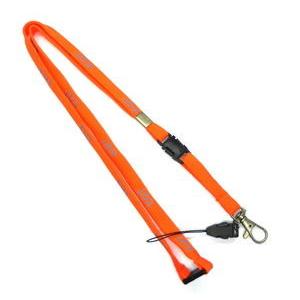 Orange Custom Breakaway Neck Lanyards For Cell Phone / Exhibition Card