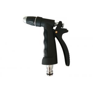 Black Color Metal Water Spray Gun , Metal Garden Hose Spray Gun High Reliability