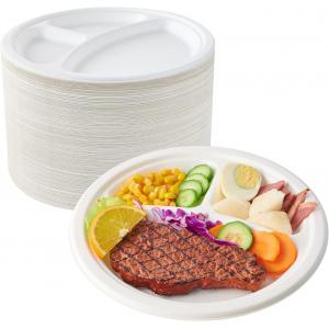 9 Inch Compostable Party Plates Sugarcane Bagasse Material Waterproof
