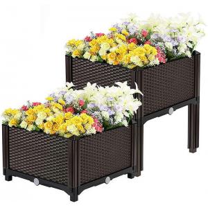 Multifunctional elevated Plastic Raised Planters On Legs For Outdoor Backyard