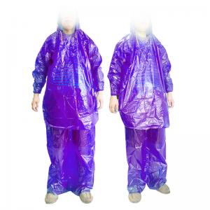 Customized Outdoor Activity Hiking PE Disposable Rain Suits for Motorcycle