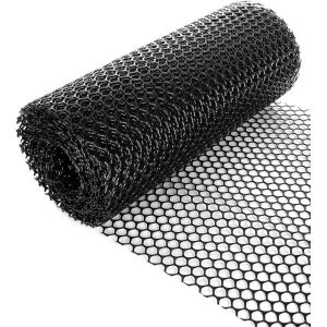 China Chicken Wire Fencing Mesh Plastic With Zip Ties, 1.3×10FT Garden Netting For Moss Poles, Plastic Chicken Wire For Poultry Rabbit Fencing,Crafts,DIY - Black wholesale