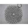 China Square Shape Stainless Steel Chainmail Cast Iron Cleaner Lightweight wholesale