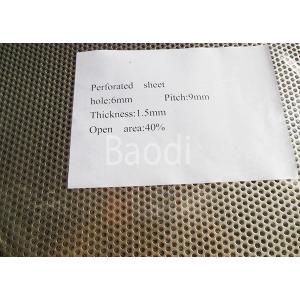 China 6mm Round Hole Steel Perforated Sheet , 316L Perforated Mild Steel Sheet  supplier