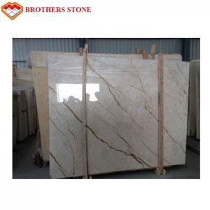 High Polished Sofitel Gold Beige Marble Slab 15mm Thick For Wall Panel Paving Floors