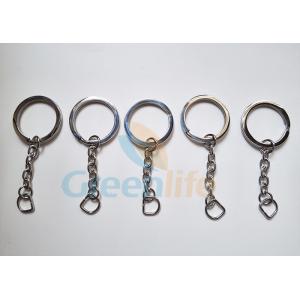 China Stainless Steel #304 Flat Split Key Ring Lanyard Accessories With Chain Outside Diameter 30MM supplier