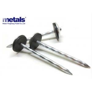 BWG9 Hot Dipped Galvanized Roofing Nails Twisted Shank With Ruber Washer 1/2"