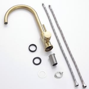 Saniary Ware Fittings Steel 304 Or 316 Body Kitchen Faucets Deck Mounted Single Hole Gold Color Faucet