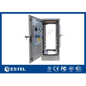 China 24U 屋外電信機器キャビネット ET6565150-A24U ACと前後ドア supplier