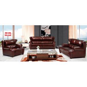 modern living top leather sofa 1+2+3 brown genuine leather sofa set