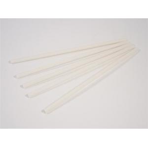 White Disposable Organic Wheat Straw , 6mm Bamboo Fiber Boba Straws
