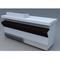 China Commercial Steel Edge Retail Shop Counters , Practical Store Checkout Counter on sale