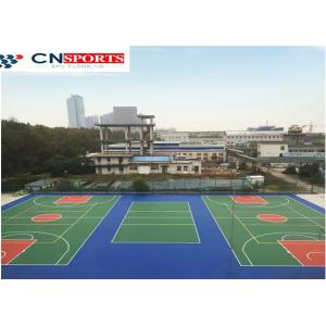 Outdoor Synthetic Basketball Court Flooring , Athletic Polyurethane Sports Flooring