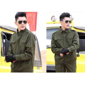 China Punhos confortáveis verdes dos uniformes de vestido do oficial do exército do exército com botões do metal supplier