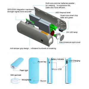 China Low power consumption sim gsm module gps tracker chip LED flashlight rf-v20 supplier