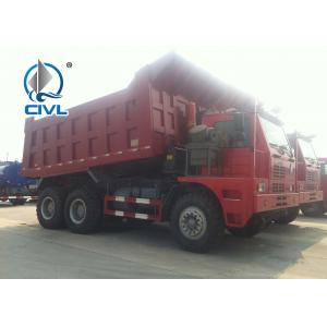 China HOVA 60 Ton 6x4 Mining Heavy Duty Dump Truck for Transport , Red supplier