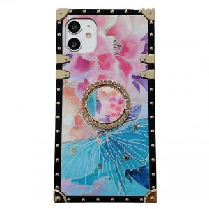 IPhone 12 TPU Anti Fall Phone Case Protective Laser Butterfly Wildflower Case