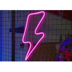 Lightning Bolt Neon Sign Remote Control Lightning LED Neon Signs Big Size Handmade Visual Artwork Home Wall Decor Light