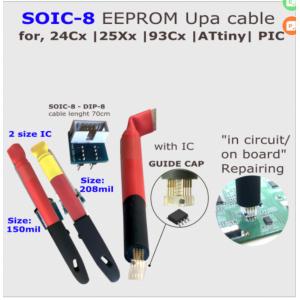 China UPA cable SOIC105mil  8 POGO PIN ADAPTER with guide cap  for EEPROM/ FLASH memories in circuit on board data repairing supplier