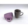 Food Grade Ceramic Drinking Cup Hand Painted Matte And Glzaed 2 Tone Color